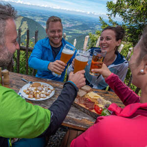 Einkehr auf dem Staufner Haus im Sommer