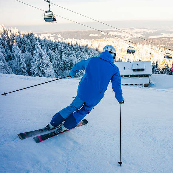 Abfahrt am Fluhexpress in der Skiarena Steibis