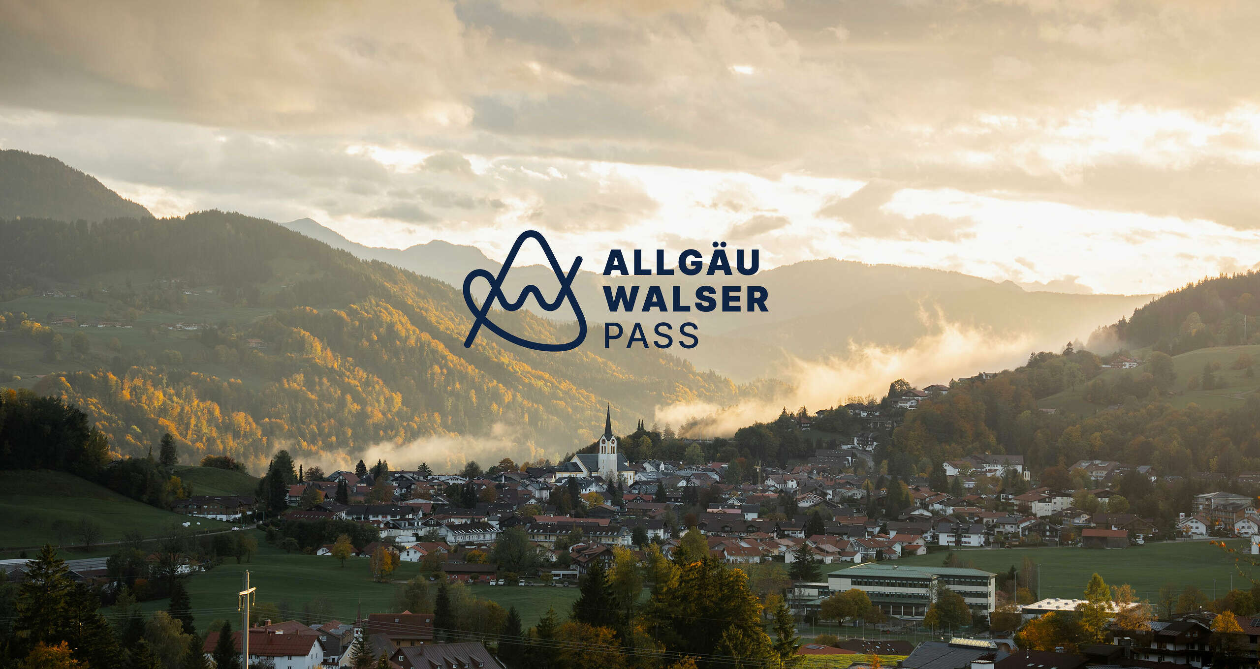 Logo Allgäu Walser Pass mit Ortsansicht von Oberstaufen