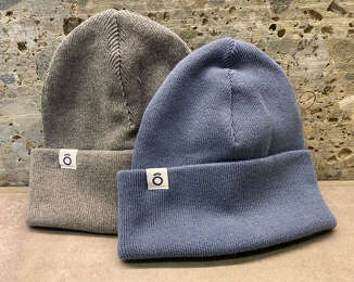 Oberstaufen Beanie in grau und blau