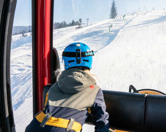 Bergbahn im Skigebiet Hündle-Thalkirchdorf in Oberstaufen-Allgäu