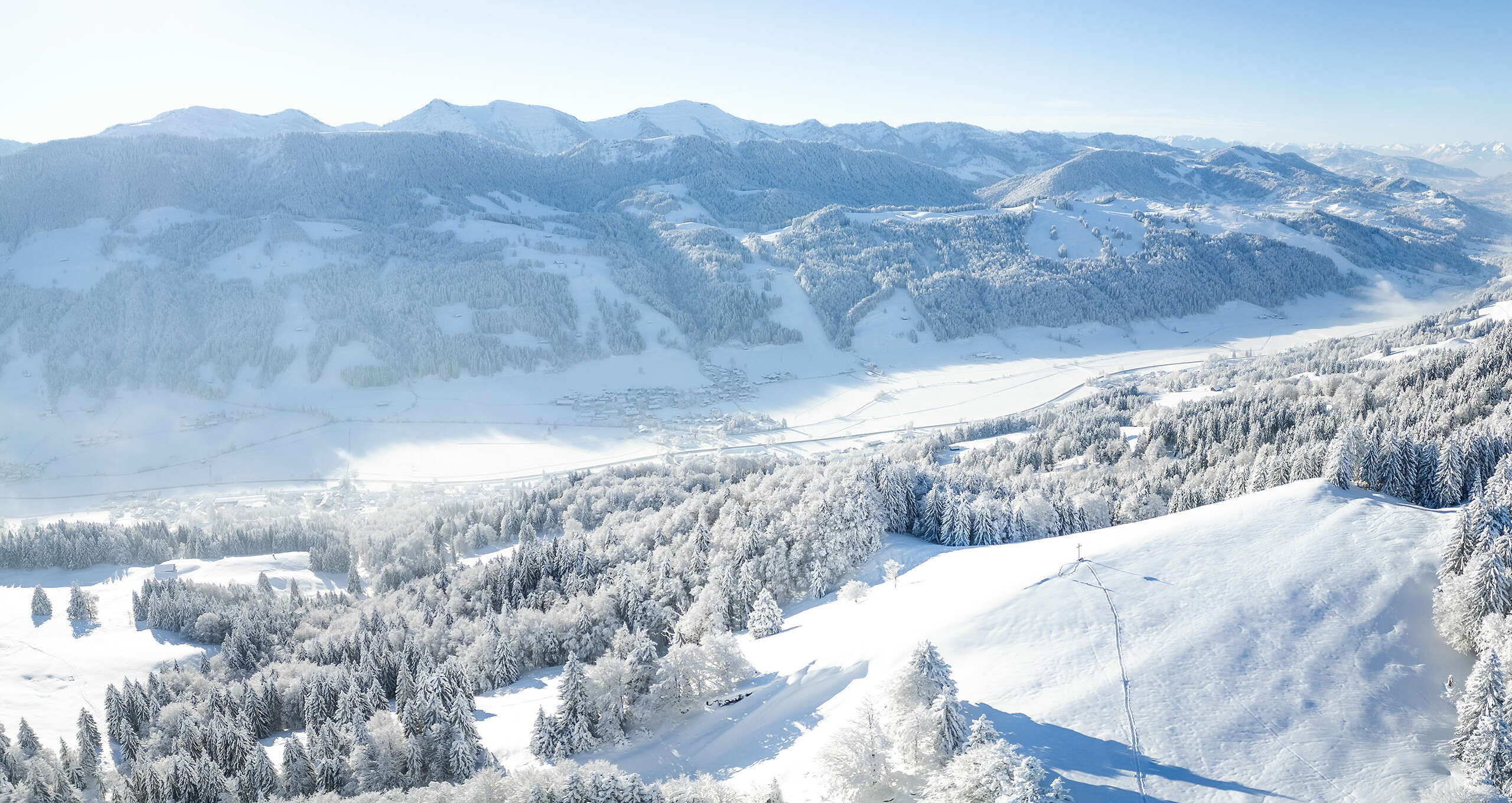 Luftaufnahme von der Salmaser Höhe mit Blick in Richtung Thalkirchdorf