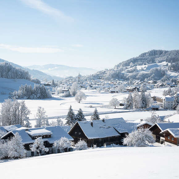 Ortsansicht Oberstaufen Winter