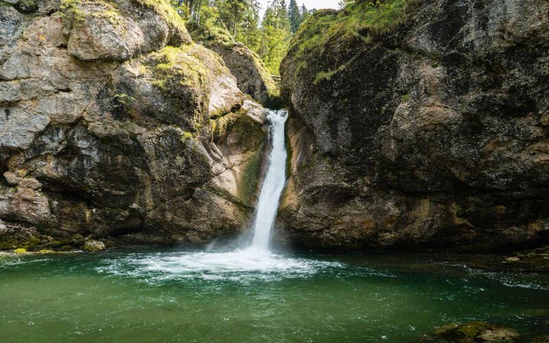 Buchenegger Wasserfälle im Sommer