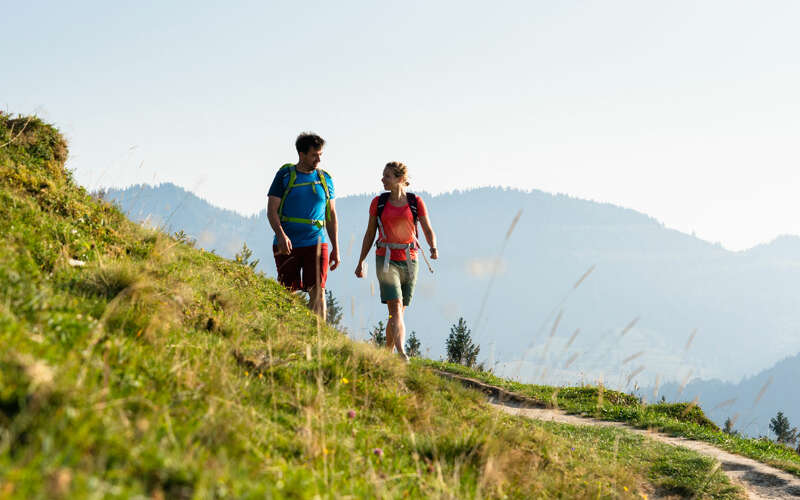 Wandern in den Allgäuer Bergen von Oberstaufen.