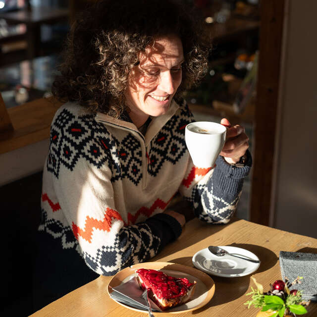 Einkehr bei Kaffee und Kuchen in Oberstaufen