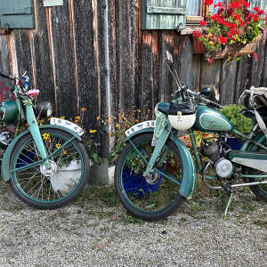 Oldtimer Mopeds auf der Strumpfar Wiese