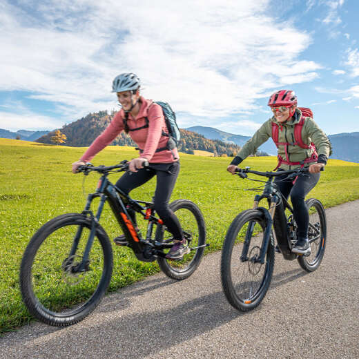 Radfahren in der Natur und Landschaft von Oberstaufen