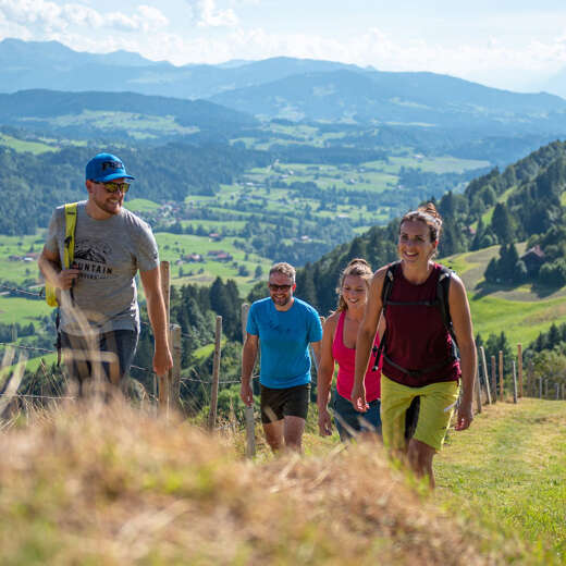 Wandern am Kapf mit Alpenpamorama